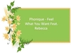 Phonique Feat. Rebecca - Feel What You Want Descarga gratuita de tonos de llamada