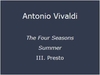 Vivaldi: Four Seasons - Presto Descarga gratuita de tonos de llamada