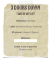 3 Doors Down - Time Of My Life Descarga gratuita de tonos de llamada