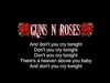 Guns N' Roses - Don't You Cry Tonight Descarga gratuita de tonos de llamada